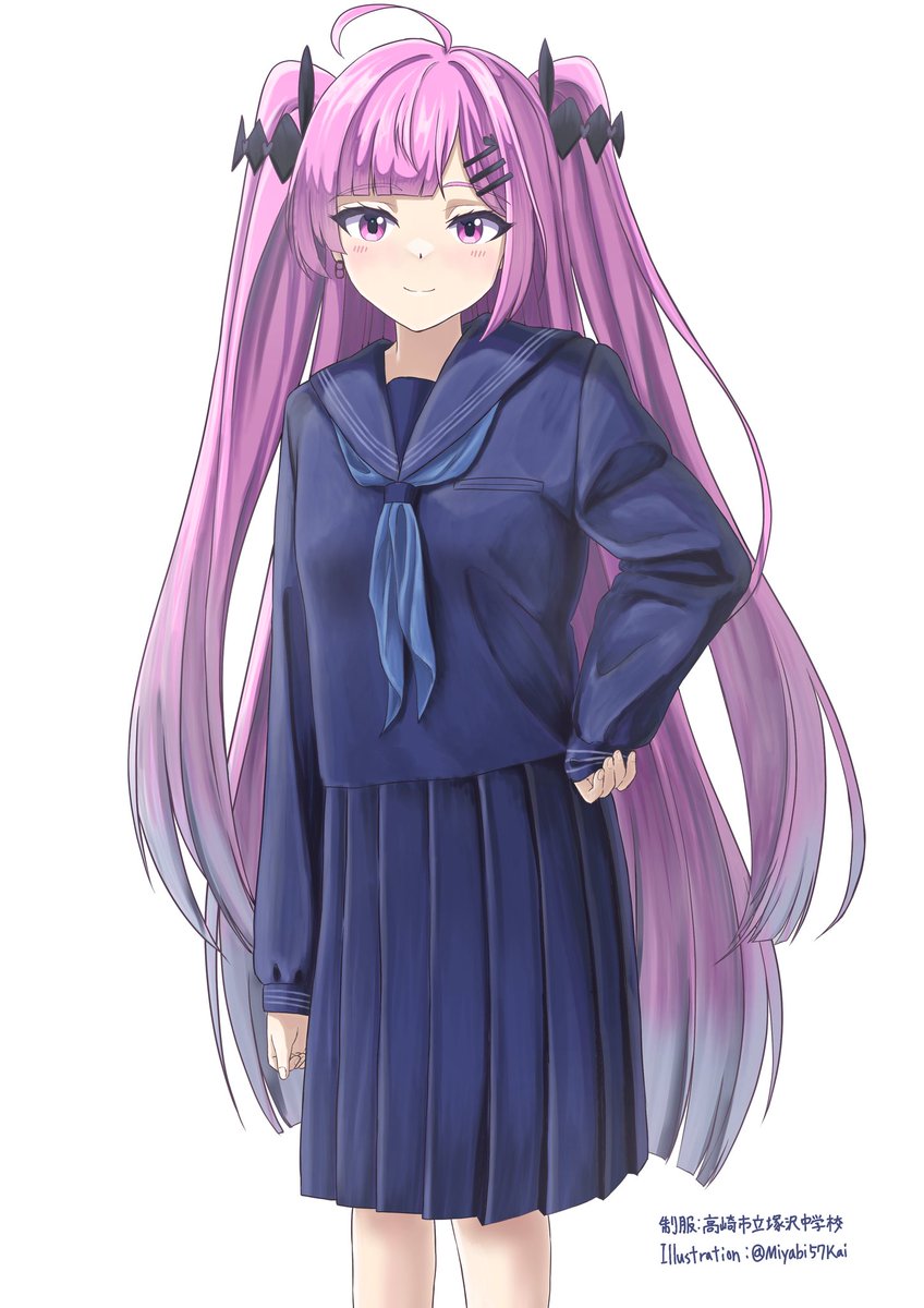 Tsuki7　写真192枚 Skebありがとうございました！！✨️ 高崎市立塚沢中学校の制服描かせ