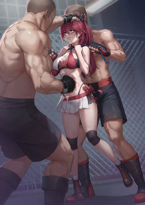 commission from #腹パンチ #リョナ #bellypunch