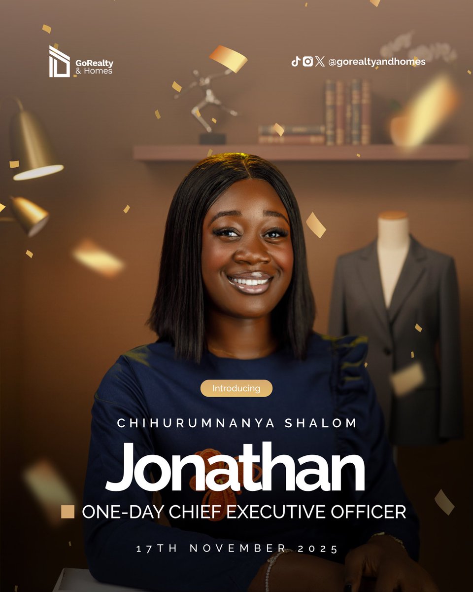 gorealtyandhome's tweet photo. At GoRealty &amp; Homes, we don’t just talk about youth potential, we back it.
Today, our intern Shalom takes over as CEO for a Day: leading reports, and making real strategic decisions.
Go, Shalom! 
#CEOForADay #GoRealtyCulture #LeadershipDevelopment #EmployeeEmpowerment #RealEstate https://t.co/NoRrTktQVy
