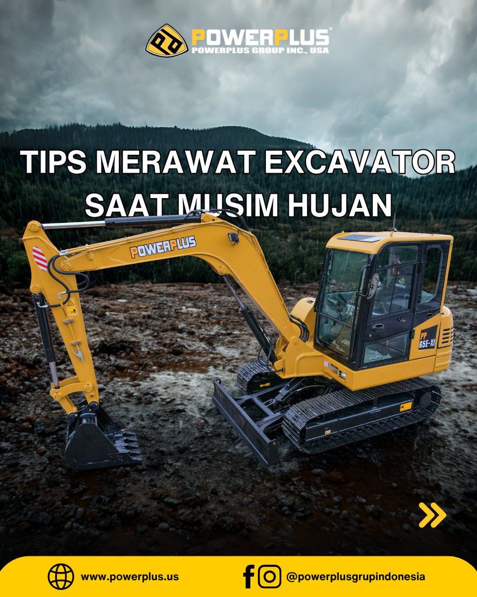 PowerplusgrupID's tweet image. MUSIM HUJAN? tapi Excavator tetap harus siap tempur? Ikuti tips ini biar unit selalu prima di musim basah.

#POWERPLUS #tipsexcavator #tipsalatberat #alatberat #jualalatberat #alatberatindonesia