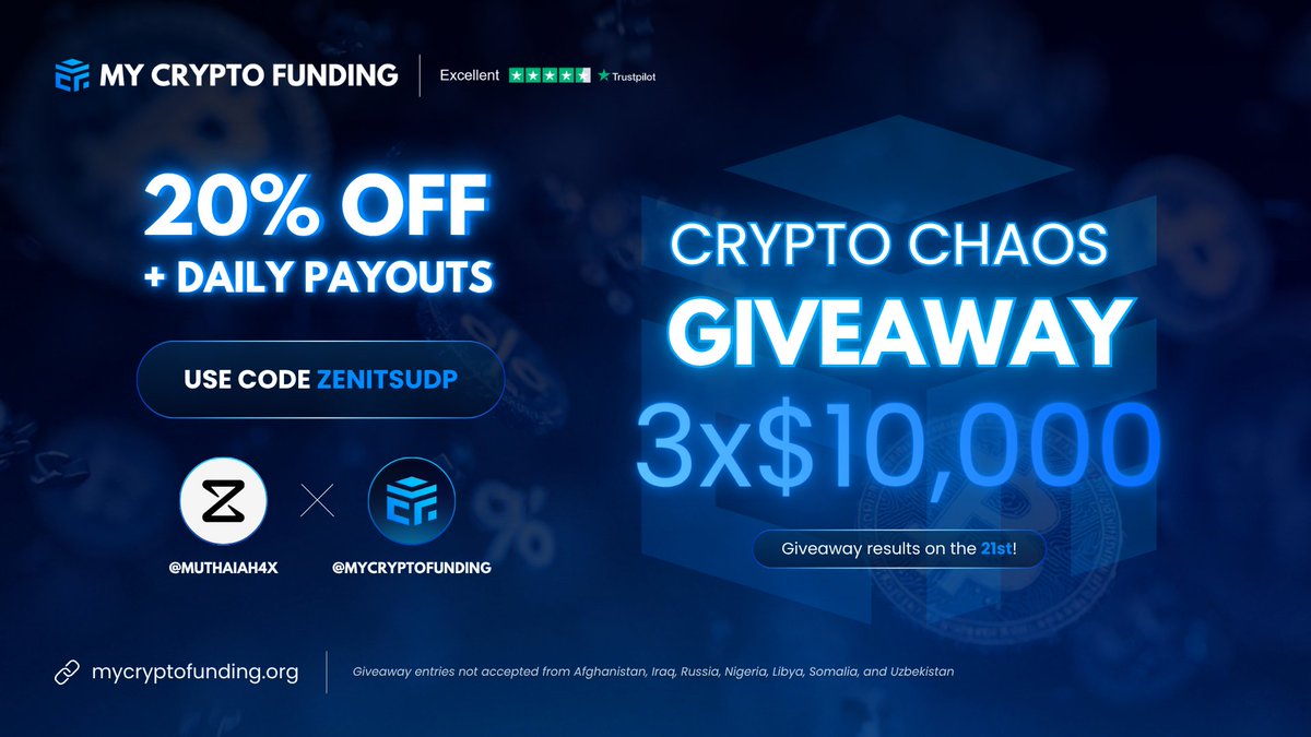 muthaiah4x's tweet image. 🎁 3 X $10K Challenge 🎁

Rules:
1. Follow @MyCryptoFunding | @muthaiah4x 
2. Like and Repost
3. Tag 3 friends