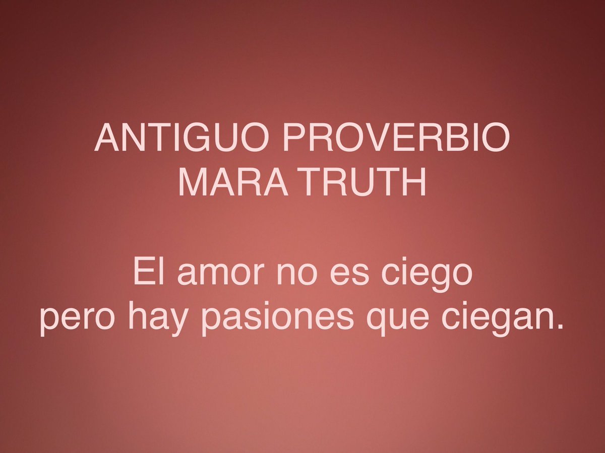 #Proverbios #Dichos #SabiduriaPopular #Espiritualidad #Autoconocimiento #Amor #Pasión #CrecimientoPersonal #Buscadores #Buscadoras #Finders #Pasos #Camino #LaSenda #MaraTruth 🕸

ANTIGUO PROVERBIO MARA TRUTH

El amor no es ciego 
pero hay pasiones que ciegan.