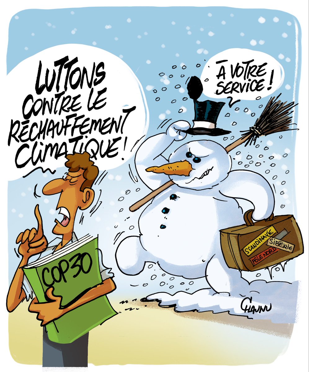 ✏️ #dessin du jour pour <a href="/_lunion/">L'union</a> et @ouestfrance négociations au point mort pour la COP30 au Brésil #actu #cop30 #dessindepresse
