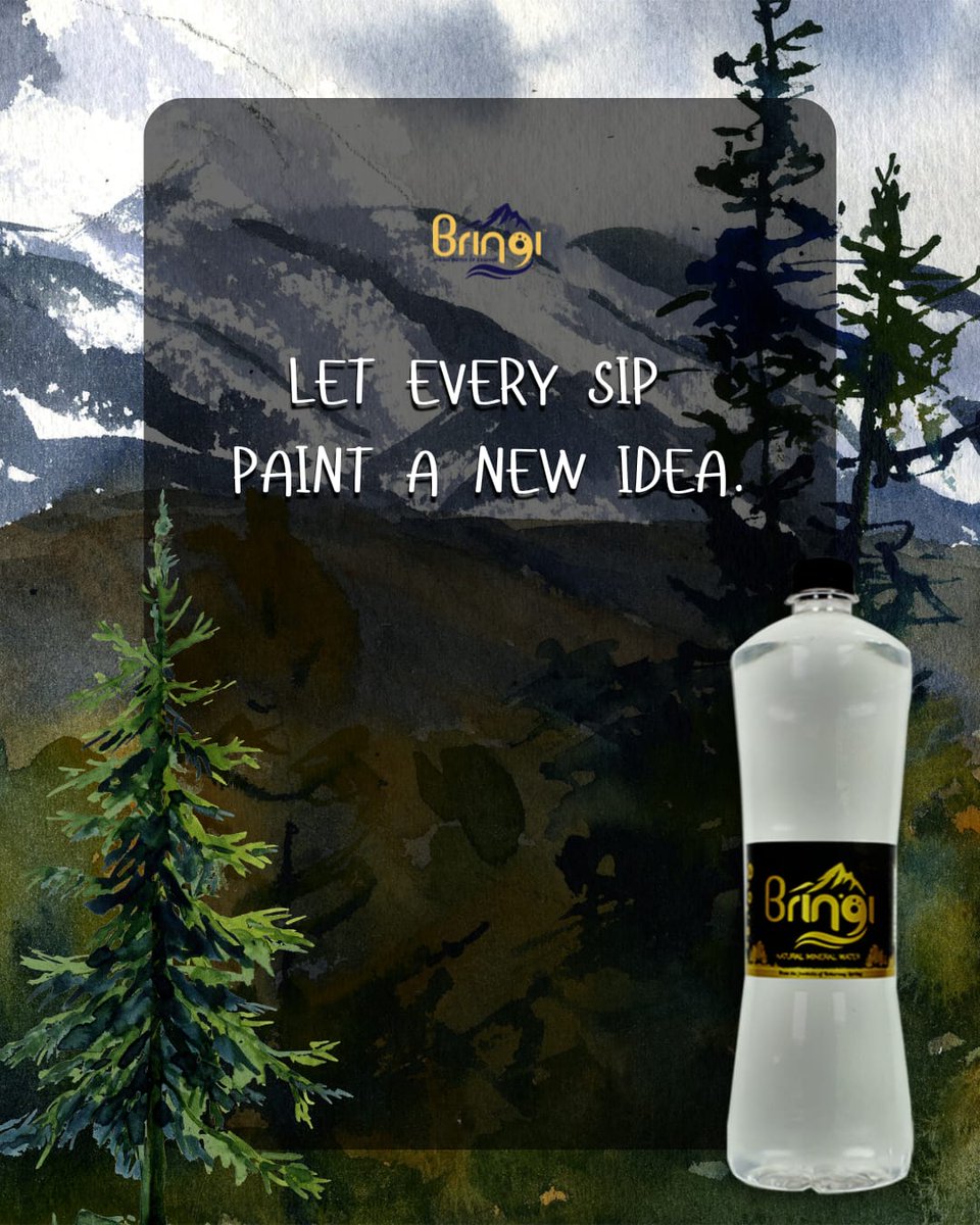 bringiwater's tweet image. Let every sip paint a new idea. 🎨💧
Stay inspired, stay hydrated with Bringi.

#StayHydrated #CreativeEnergy #PureRefreshment #InspiredByNature #BringiSpringWater