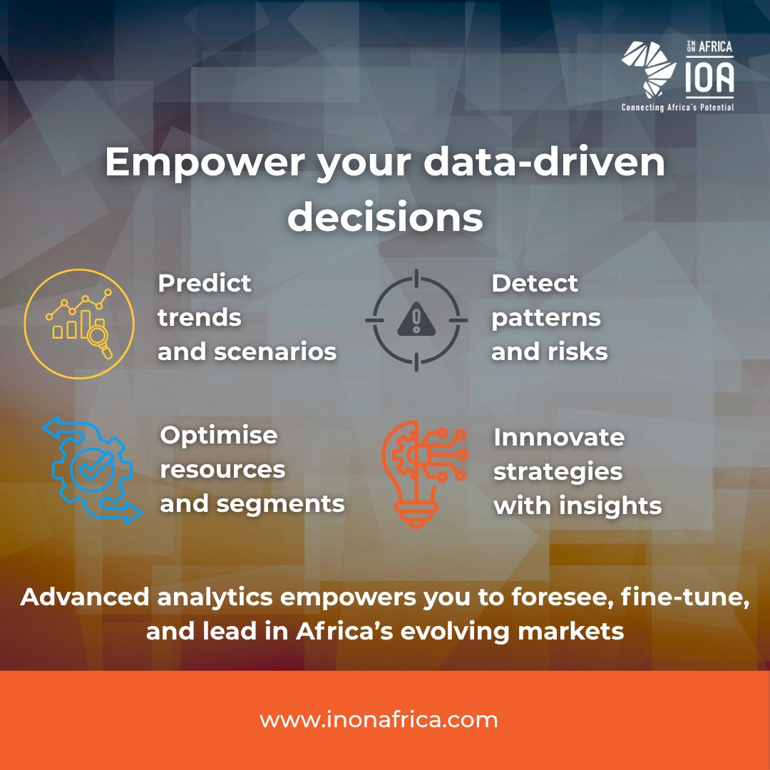 InOnAfrica's tweet image. 𝗔 𝗾𝘂𝗶𝗲𝘁 𝗿𝗲𝘃𝗼𝗹𝘂𝘁𝗶𝗼𝗻 𝗶𝘀 𝘀𝘄𝗲𝗲𝗽𝗶𝗻𝗴 𝗔𝗳𝗿𝗶𝗰𝗮’𝘀 𝗯𝗼𝗮𝗿𝗱𝗿𝗼𝗼𝗺𝘀. 

Today, 70% of African CEOs use predictive models to shape their strategy, up 40% in just three years. By 2030, advanced analytics will generate a $12 billion market.

On the ground,…