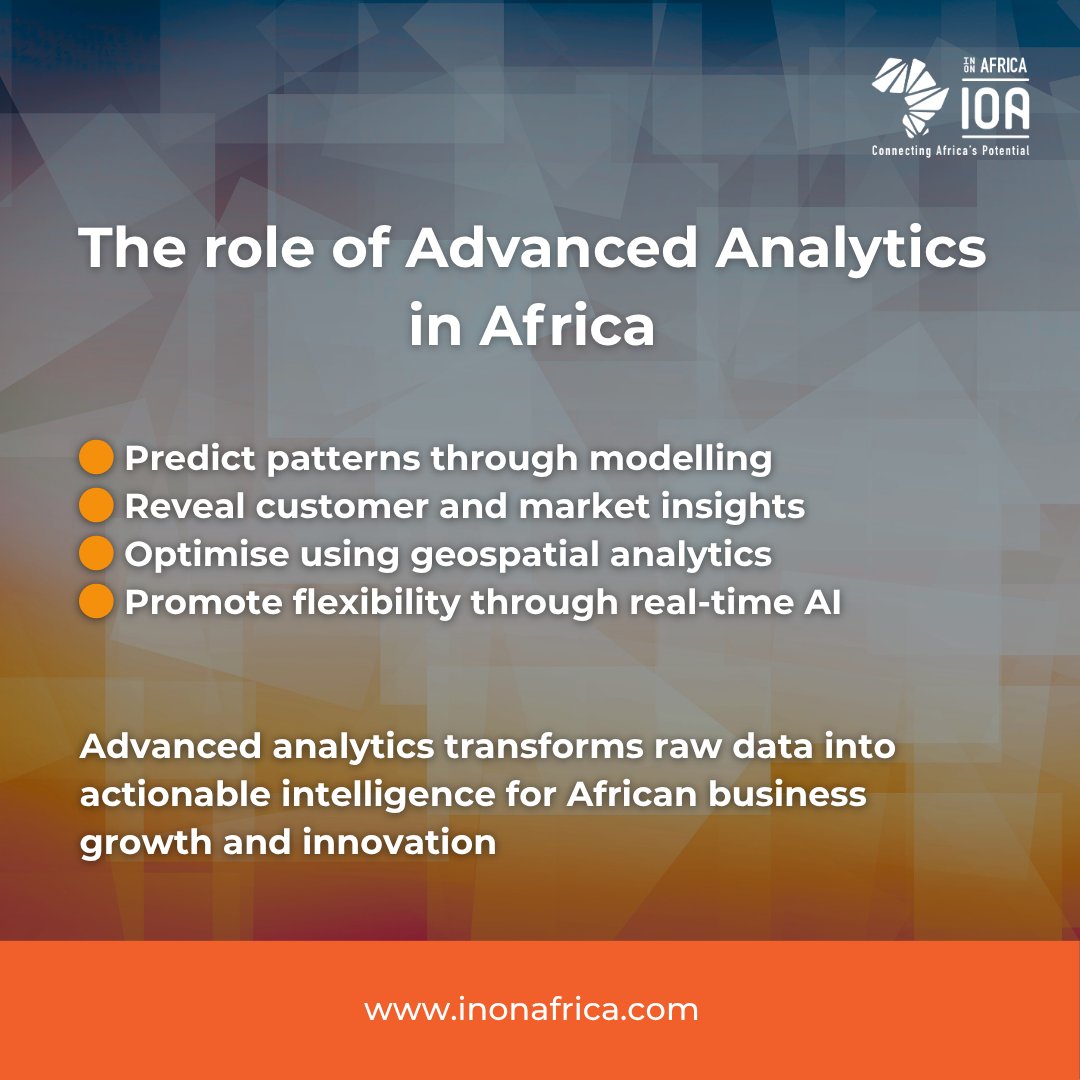 InOnAfrica's tweet image. 𝗔 𝗾𝘂𝗶𝗲𝘁 𝗿𝗲𝘃𝗼𝗹𝘂𝘁𝗶𝗼𝗻 𝗶𝘀 𝘀𝘄𝗲𝗲𝗽𝗶𝗻𝗴 𝗔𝗳𝗿𝗶𝗰𝗮’𝘀 𝗯𝗼𝗮𝗿𝗱𝗿𝗼𝗼𝗺𝘀. 

Today, 70% of African CEOs use predictive models to shape their strategy, up 40% in just three years. By 2030, advanced analytics will generate a $12 billion market.

On the ground,…