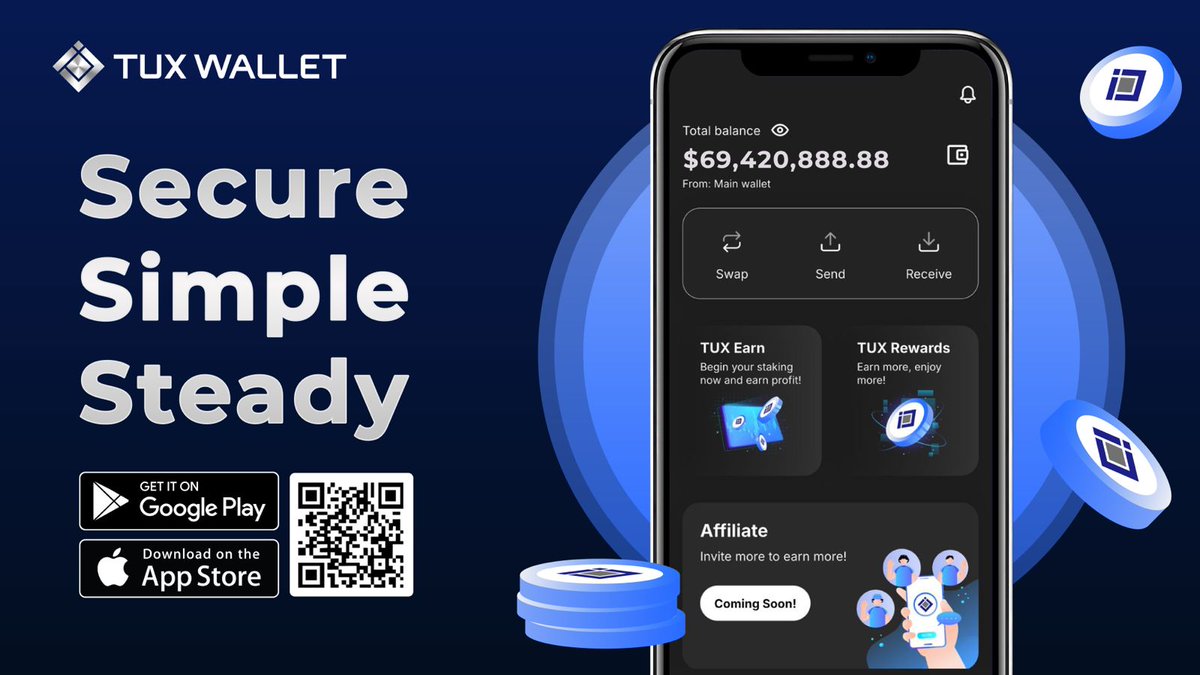 tux_wallet's tweet image. New week, new goals.
Keep your crypto safe and your mindset sharp.
Because consistency builds wealth and Tux Wallet keeps it secure.

#Bitcoin #CryptoMarket