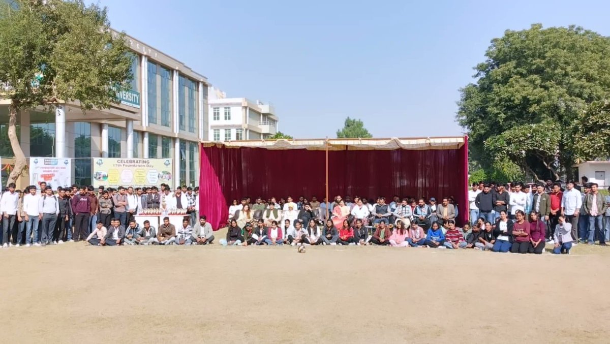 Shridharuni's tweet photo. Shridhar University proudly celebrates its Foundation Day along with the grand Sports Day 2025 Inauguration! 🎉🏅
A day of energy, unity, and true sportsmanship.
Let the games begin! 🔥

#ShridharUniversity https://t.co/ixZT3FAOgS