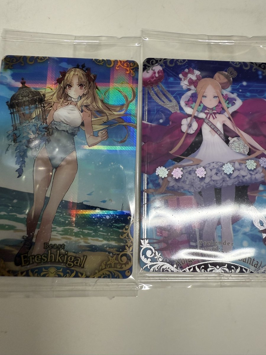 本日のFGOウエハース 水着エレシュキガルｷﾀﾜｧ━━━━━━(n'∀')η