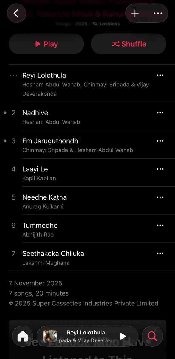 23_rahulr's tweet image. Five magical, soulful tracks by @HeshamAWmusic ♥️♥️ Two dreamy, beautiful bonus tracks by @prashanthvihari ♥️♥️ Have you tried #TheGirlfriend album yet?? OST dropping soon:) 

open.spotify.com/album/2Xu4cwa5…

music.apple.com/in/album/the-g…