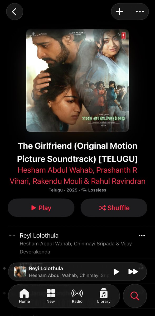 23_rahulr's tweet image. Five magical, soulful tracks by @HeshamAWmusic ♥️♥️ Two dreamy, beautiful bonus tracks by @prashanthvihari ♥️♥️ Have you tried #TheGirlfriend album yet?? OST dropping soon:) 

open.spotify.com/album/2Xu4cwa5…

music.apple.com/in/album/the-g…