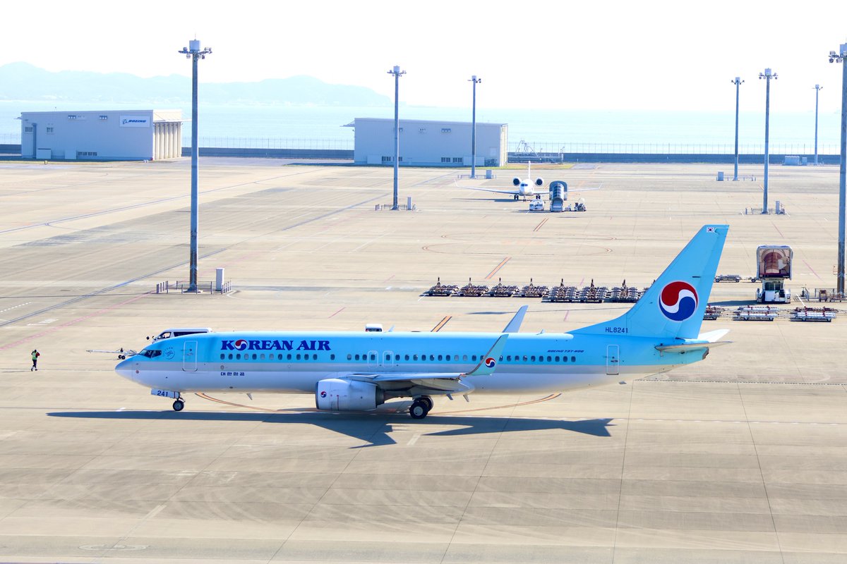 思えば残り2機しかいない大韓航空の738 冬からセントレアで見れるよう