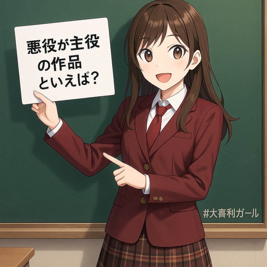 fumokmm's tweet image. #大喜利ガール
悪役が主役の作品といえば？