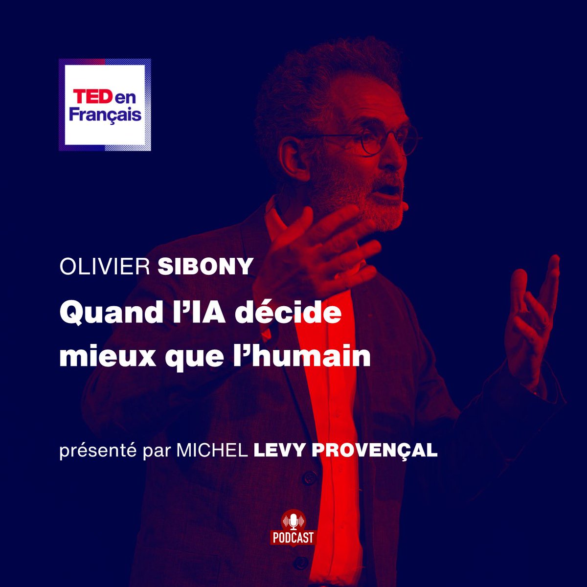 Nouvel épisode de TED en français🎧

<a href="/mikiane/">Michel Levy Provençal</a> reçoit <a href="/SibOliv/">Olivier Sibony</a> auteur, professeur, et spécialiste de la prise de décision. Entre fiabilité de notre intuition et délégation de nos choix aux IA, un épisode à écouter pour comprendre ce qui se joue derrière une “bonne” décision👇