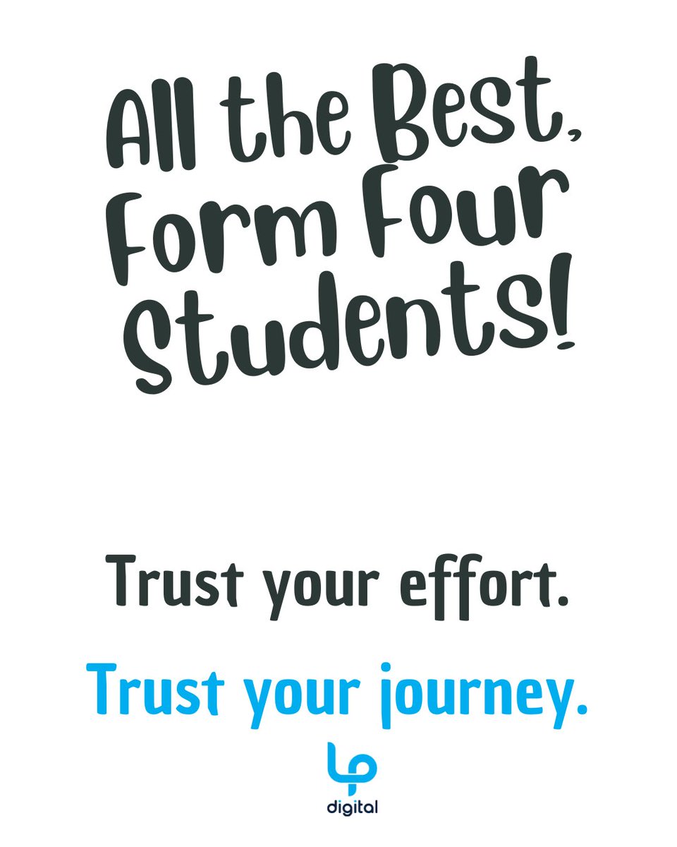 LPDigitalTZ's tweet photo. @TheLaunchPadTZ stands with all Form Four students as they begin their NECTA journey.
Write with courage. Aim for excellence.
#NECTA2025 #FormFourExams #BestWishes #TheLaunchpadTanzania #EducationTZ #YouthEmpowerment #FutureLeaders #SkillingTanzania #GoShine #DigitalTanzania #DigitalSkills #MitandaoNaSisi