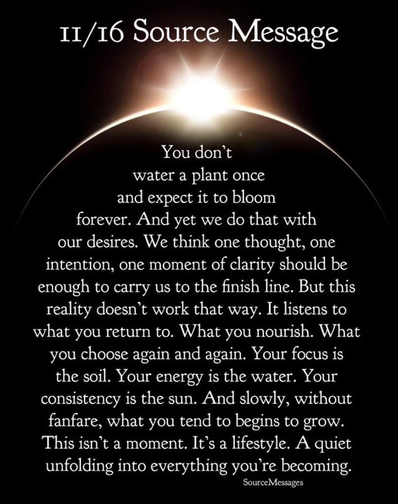SourceMessagess's tweet image. You’re feeding the things that bring peace, honor your truth, and open your path. ♥️