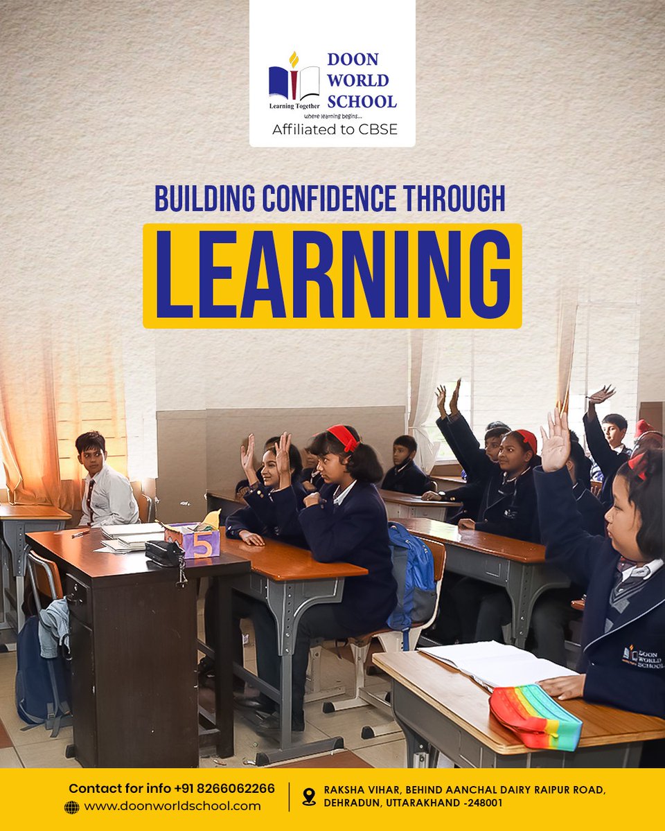 doonworldschool's tweet photo. Every raised hand builds confidence, curiosity, and brighter futures. ✨
When learning inspires participation, it becomes a lifelong strength. 🌟

👉 Want your child to learn and grow with confidence? Contact us today!

#doonworldschool #qualityeducation #activelearning https://t.co/raDaXb0T20