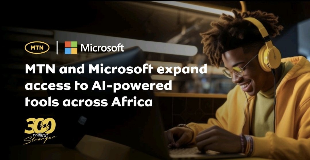 MTN is thrilled to announce our plans to democratise access to AI-powered learning and productivity tools across Africa through our partnership with global tech giant <a href="/Microsoft/">Microsoft</a>.
 
“Africa’s growth will increasingly be shaped by how effectively its people can participate in the