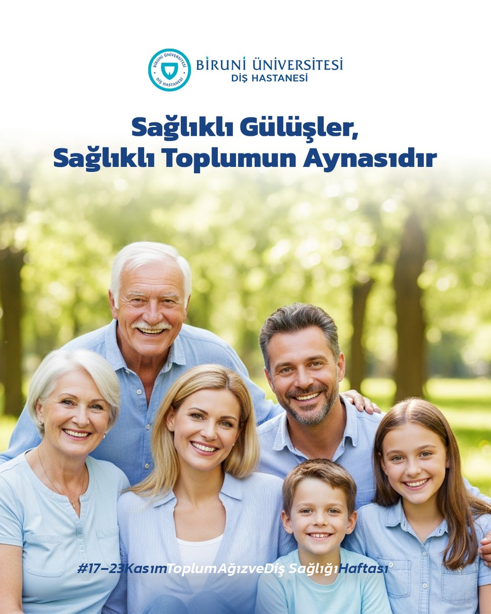 Düzenli diş hekimi kontrolleri, doğru ağız hijyeni alışkanlıkları ve erken teşhis; hem bireysel hem toplumsal sağlığın korunmasında büyük önem taşır.

Unutmayın; güçlü bir toplum, sağlıklı gülüşlerle başlar.

📞 Randevu ve bilgi: 444 8 276
SGK kurum anlaşmamız bulunmaktadır.