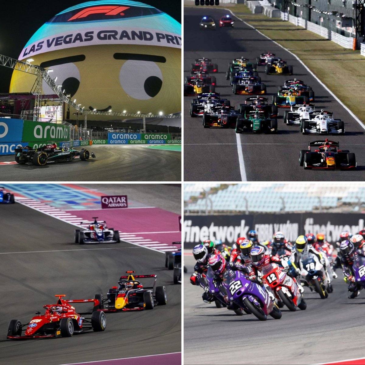 🏁 MOTORSPORT 17-23 NOVIEMBRE 🏁

(*) Última ronda

🏎️🇺🇸 F1 y F1 Academy* - Las Vegas
🏎️🇯🇵 Super Formula* y Fórmula Regional Japonesa* - Suzuka
🏍️🇪🇸 JuniorGP* - Valencia
🏎️🇧🇷 Porsche Cup Brasil* - Interlagos

🏍️🇪🇸 MotoGP - Valencia Test