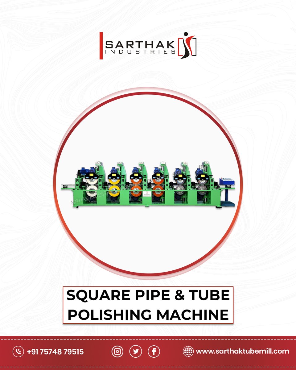 sarthaktubemil's tweet image. Buy "Square Pipe &amp;amp; Tube Polishing Machine" from #SarthakIndustries

📱+9175748 79515
📍Plot No-116, Rudra Industrial Park, B/H N.K Industrial Park-1, Bakrol-Bujrang, Ahmedabad.
💬wa.me/+917574879515
🌐sarthaktubemill.com/accessories

#squarepipe #tubepolishing #industrialpark
