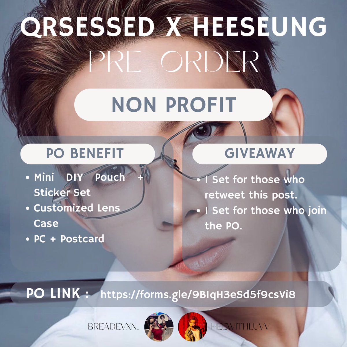 🚨OPEN FAST PRE-ORDER INA 🚨
Qrsessed x Heeseung 

⚠️ Non-profit project (INA Only)
📌 PO Sampai 20 November
🎁 Kesempatan Lucky Draw softlens Qrsessed untuk 2 orang.
🎁 Semua Buyer dapat Freebies sesuai Poster

🖇️forms.gle/9B1qH3eSd5f9cs…

QRSESSED WELCOMES HEESEUNG