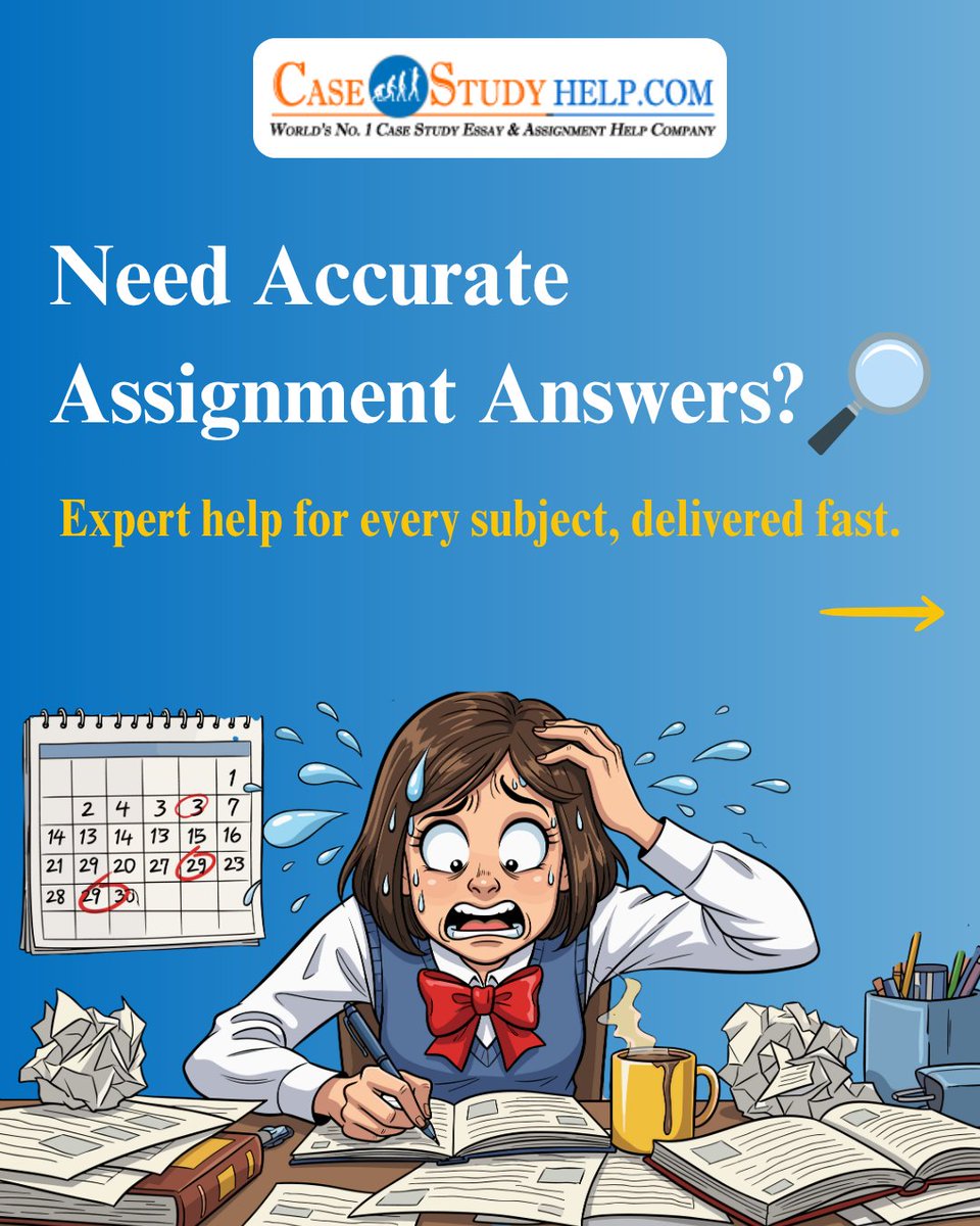casestudyhelp's tweet image. Struggling with assignments?

Get accurate, plagiarism-free Assignment Answers from certified experts — fast, simple, and stress-free!

tinyurl.com/t8dkv2rn

#assignmentanswers #assignmenthelp #homeworkhelp #studentlife #universitylife #helpwithassignments #casestudyhelp