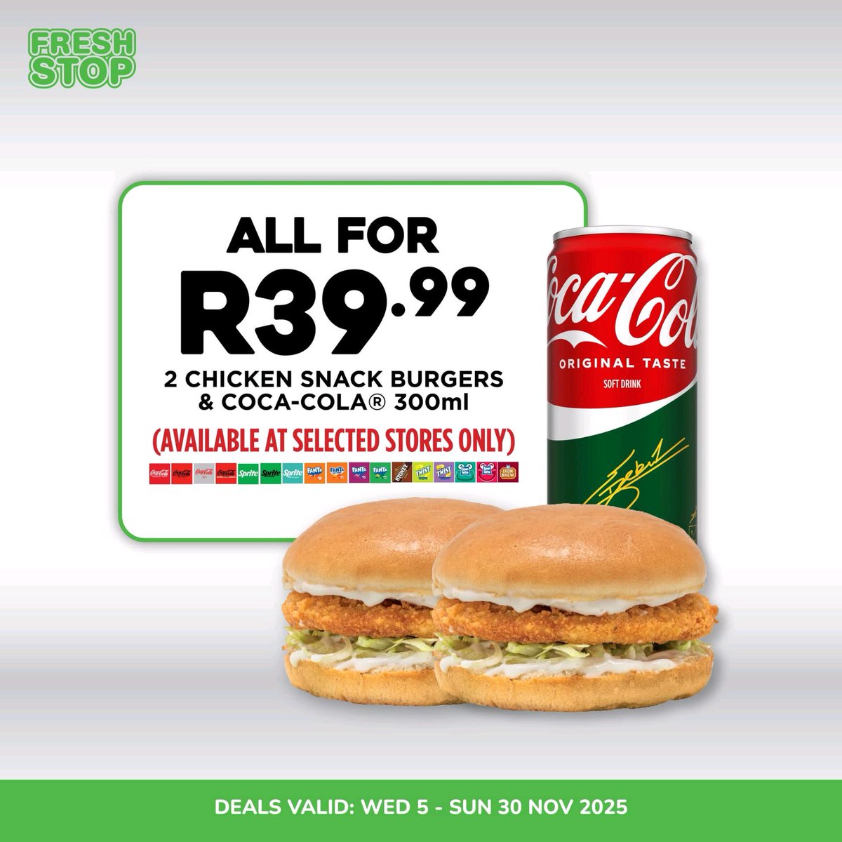 Pages_Potties's tweet image. 🔥 November’s packed with savings that go the extra mile!😍
From snacks to drinks, Our deals have everything you need.

🗓️ Valid from 5–30 November 2025.

#FreshStop #FillUpFreshUp #FreshStopDeals #deals #Mokopane