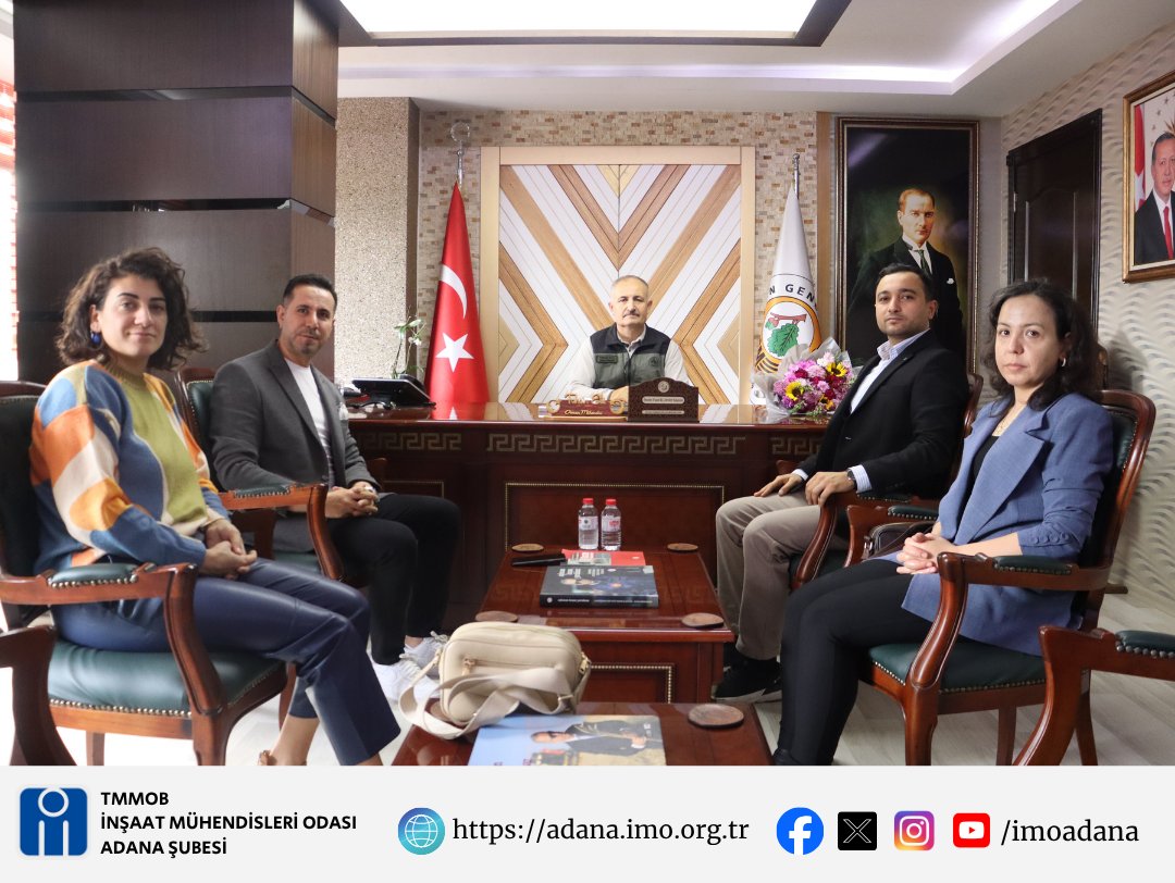 🔷Şube Başkanımız ve Yönetim Kurulu Üyelerimiz  Adana Orman Bölge Müdürü Tahsin Etli'yi  makamında ziyaret etti. Ziyarette;  Şubemize yeni kayıt olan üyelerimiz adına fidan dikme projesi hakkında görüşüldü. 
Tahsin Etli'ye nazik konukseverliği teşekkür ederiz