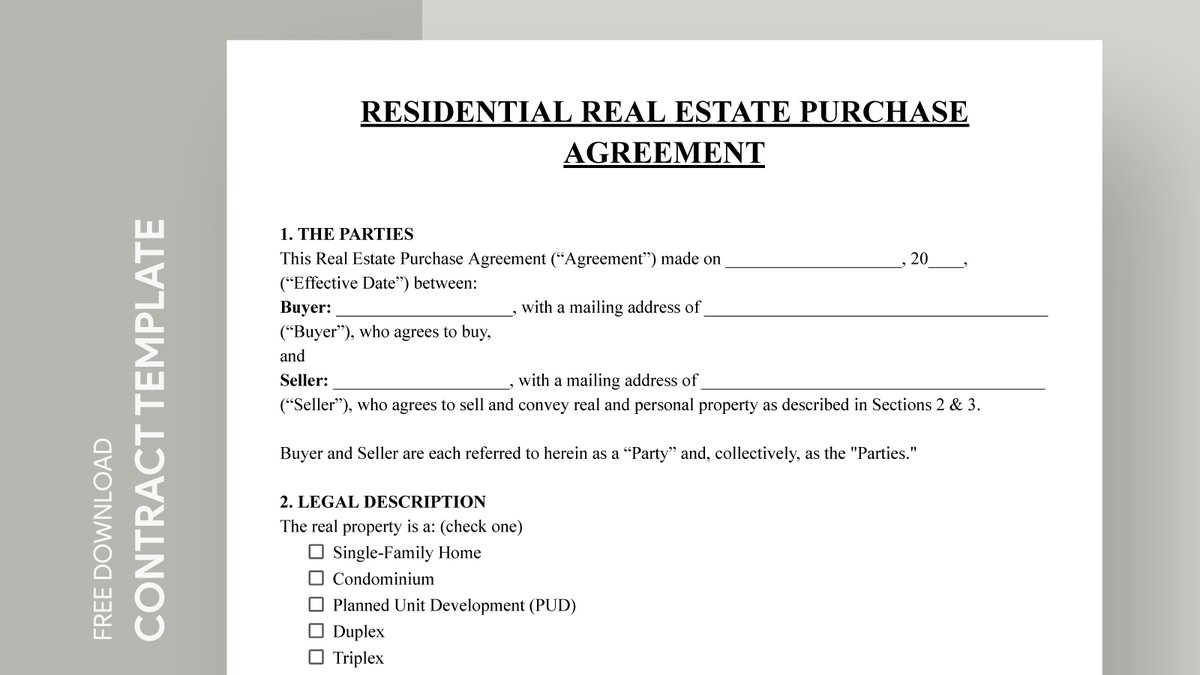 gdoc_io's tweet image. Residential Real Estate Purchase Agreement Free Google Docs Template. Can be used free of charge for business, education, and personal use. 
Get free →   gdoc.io/contract-templ…

#gdoc #googledocs #contract #contracts #contracttemplate #realestatecontract