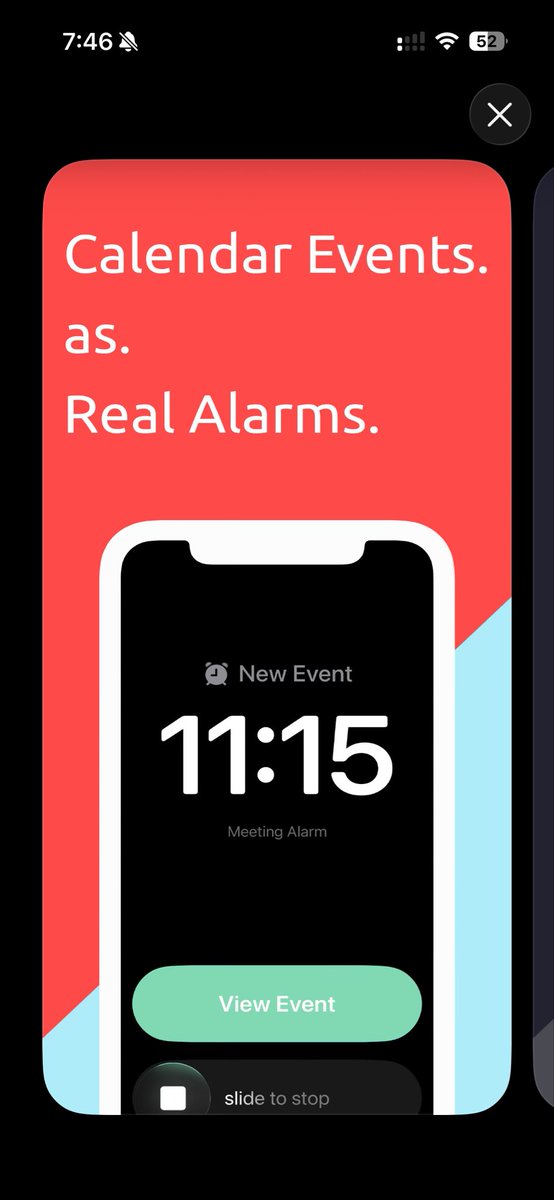 VaibhavPar10's tweet image. I keep missing meetings because my brain thinks calendar notifications are “friendly suggestions.”

So for the #anythingchallenge I built something completely unhinged:

My calendar events now ring like full alarms. Even on Silent Mode.

My iPhone now screams at me when it’s time…