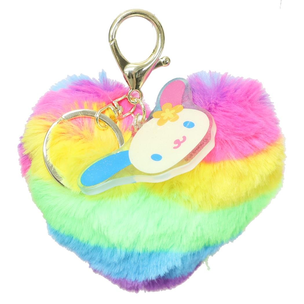 シネマコレクションで販売開始！ ウサハナ キーリング ハート型ファー