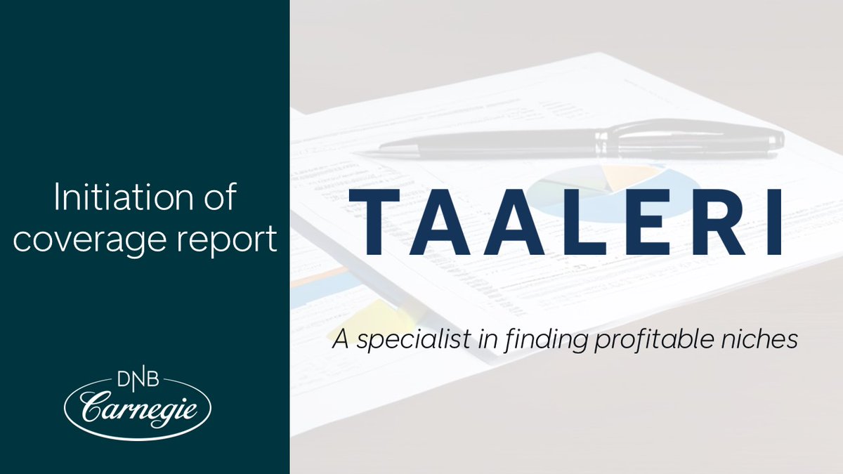 DNB Carnegie inleder bevakning på Taaleri under Commissioned Research. $TAALA är en nordisk investerings- och kapitalförvaltare med fokus på transformationsmöjligheter.

Läs den fullständiga analysen här: carnegie.se/en/commissione…