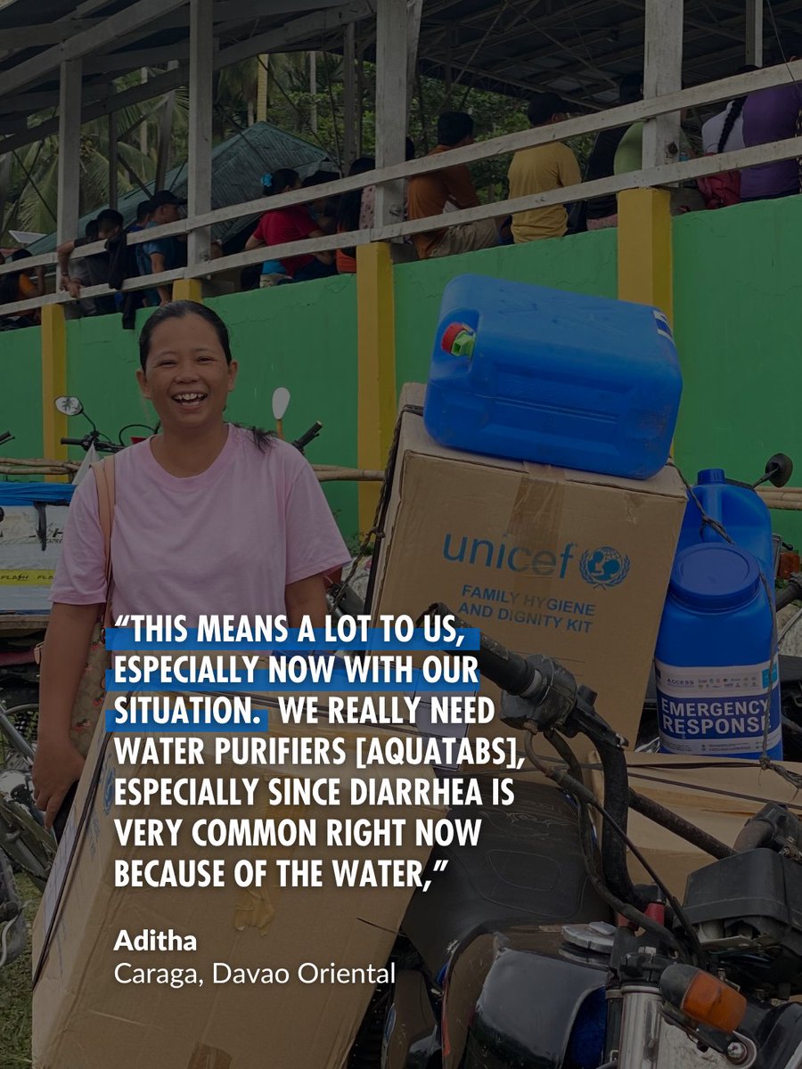 EndHungerPH's tweet image. Families in 📍Davao Oriental affected by the recent earthquake received hygiene and water kits, plus hygiene promotion sessions, thanks to @unicefphils,  and @eu_echo through #ACCESS. These essentials are helping communities rebuild safely and with dignity.