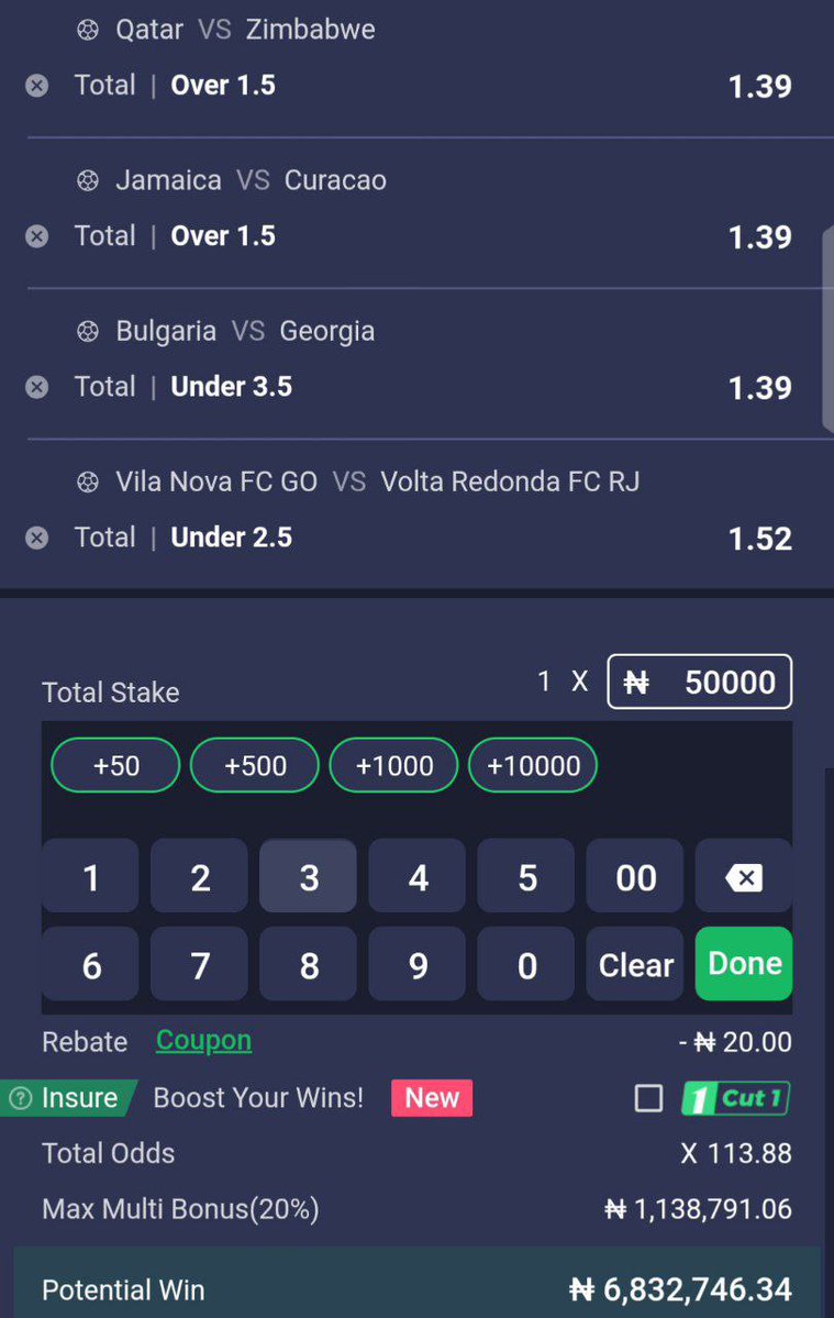 FORECAST_1's tweet image. Guys let cash out massive on iLOTBET this morning 

ilotbet.com/?op=register&amp;amp;c…

113: ODD available on ILOTBET 

ILOTBET code 👉 DGJ2HF