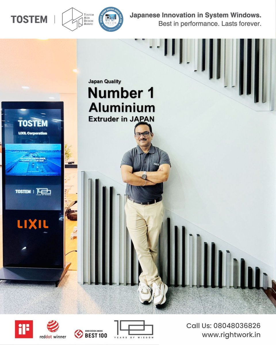 RightWorkDecor's tweet image. Japan Quality Number 1 Aluminium Extruder in Japan - Precision Japanese Windows - Exclusively with Right Work Decor!

TOSTEM stands tall as the world’s gold standard in Japanese-engineered windows, chosen by innovators, architects, and discerning homeowners who demand beauty.