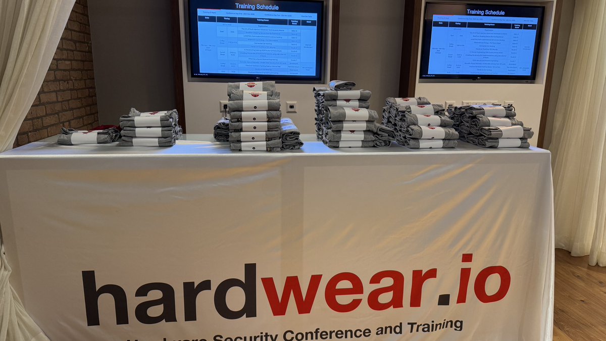 hardwear_io's tweet image. Day 1 Trainings Registration being …. Grab you Tshirts, Badges, coffee ☕️ and let’s break some hardware stuff …. #hw_io #hardwear_io #hw_ioNL2025
