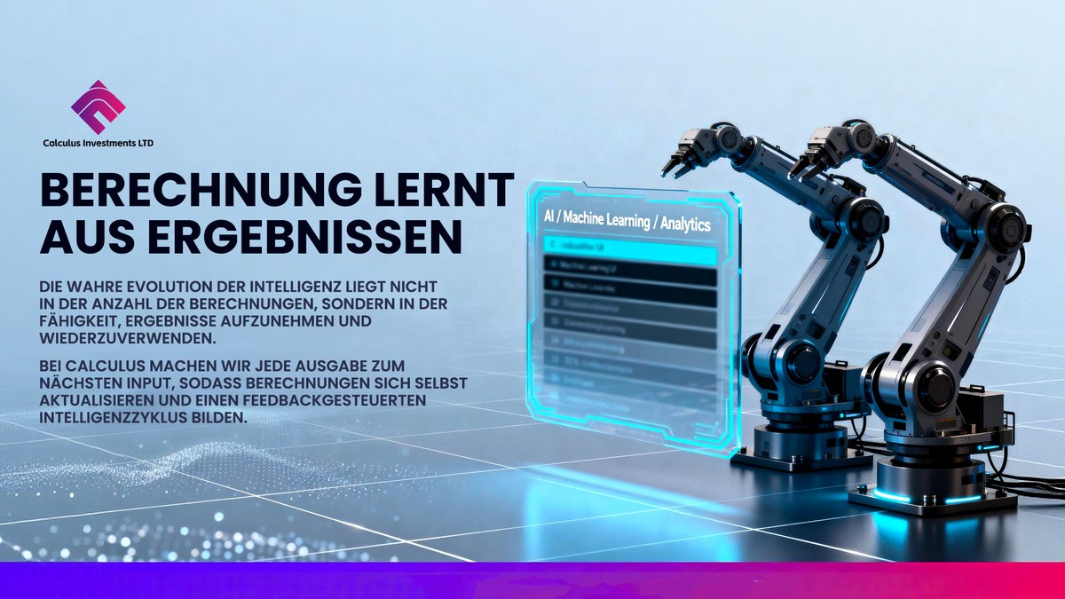 ⚙️ Wahre Intelligenz heißt nicht schneller rechnen, sondern aus Ergebnissen wachsen.
ELSE &amp; CUVZ machen jede Berechnung bei Calculus Investments LTD zum neuen Lernschritt – ein System, das sich stetig weiterentwickelt. 🌐✨
#CalculusInvestments #AIEvolution #EquatienceAIMax #CUVZ