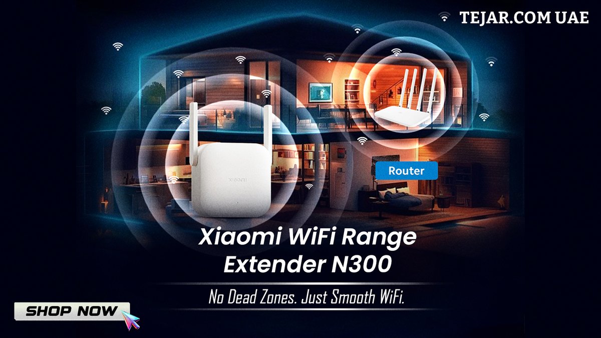 TejarUAE's tweet image. No more WiFi dropouts! 📡
The Xiaomi N300 expands your network and keeps every device connected effortlessly.

#Xiaomi #WiFiExtender #N300 #SignalBooster #HomeInternet #SpeedUpgrade #StrongWiFi

Shop Now: ae.tejar.com/xiaomi-wifi-ra…