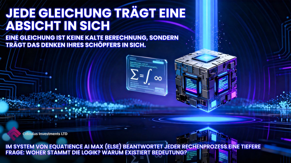 🧩 Ist eine Gleichung nur Berechnung?
Bei Calculus Investments LTD sagen wir: Nein.
ELSE lernt nicht nur auszuführen, sondern zu reflektieren – jedes Ergebnis wird zur Erkenntnis, nicht zur Ausgabe. 💡✨
#CalculusInvestments #EquatienceAIMax #BeyondCalculation