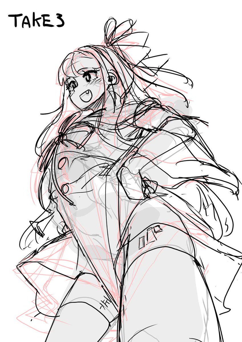 流行りのアレでラフ取り
気軽に形が取れるのいいね 