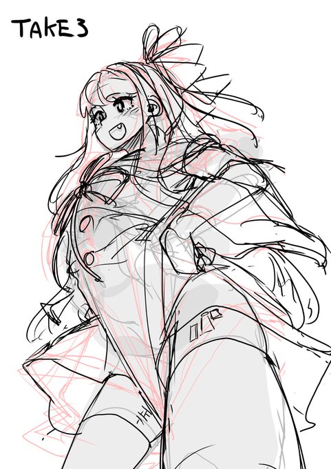 流行りのアレでラフ取り
気軽に形が取れるのいいね 