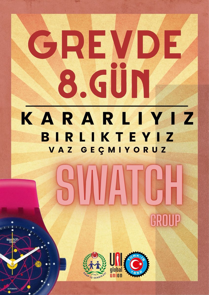 Emeğimizin Karşılığını Alana Kadar Durmayacağız... #SwatchGrevinde #SwatchGrev #Koopİş #KoopİşSendikası #GrevVar #GrevdeBirlik #İşçininZamanı #ZamanDolduSwatch #SwatchTimeIsUp #EmeğeSaygı #İşçiHakları #AdilSözleşme #İşçininYanındayız #SendikalGüç #BirlikteGüçlüyüz