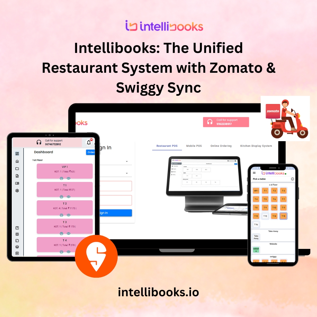 BooksIntelli's tweet image. Visit intellibooks.io for a powerful restaurant management system that brings Zomato and Swiggy orders into one seamless dashboard. Intellibooks helps restaurants simplify order flow, reduce errors.

#Intellibooks #ZomatoIntegration #SwiggyIntegration