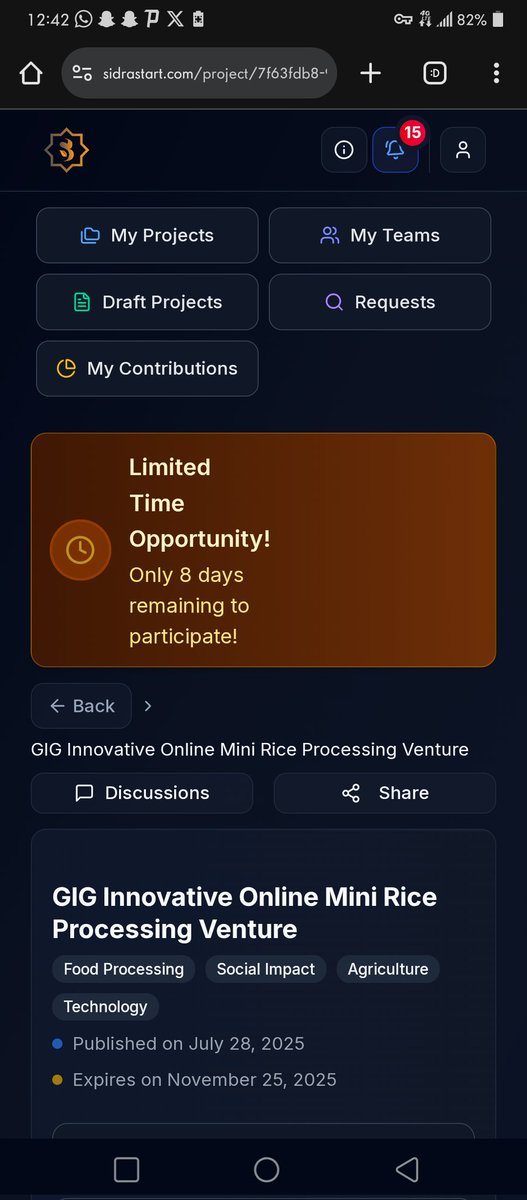 Abdulsubhann0's tweet image. only 6 days left 🔥🔥🔥
 Halal and efficient! ⚡ Create a mini rice processing system that maximizes productivity ethically.
🔗 sidrastart.com/project/7f63fd…
#ShariaCompliant #HalalBusiness #RiceProcessing