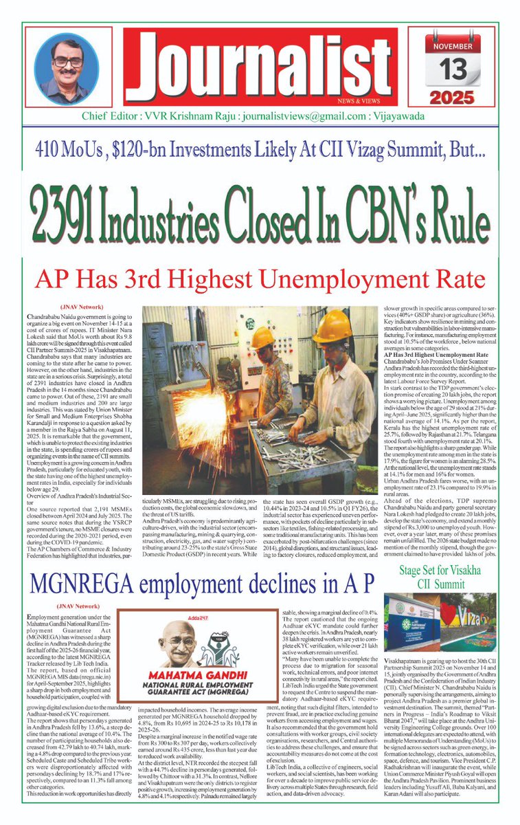 AndhraXpress's tweet image. YSRCP created entrepreneurs.
TDP created unemployment.
Difference is not small 
12.2 lakh MSMEs created vs 1,401 shutdowns also 2391 industries closed 

#MSME #YSJagan #APDevelopment #YSJaganMark #TDPFailedAP #CBNRule #AndhraPradeshUpdates