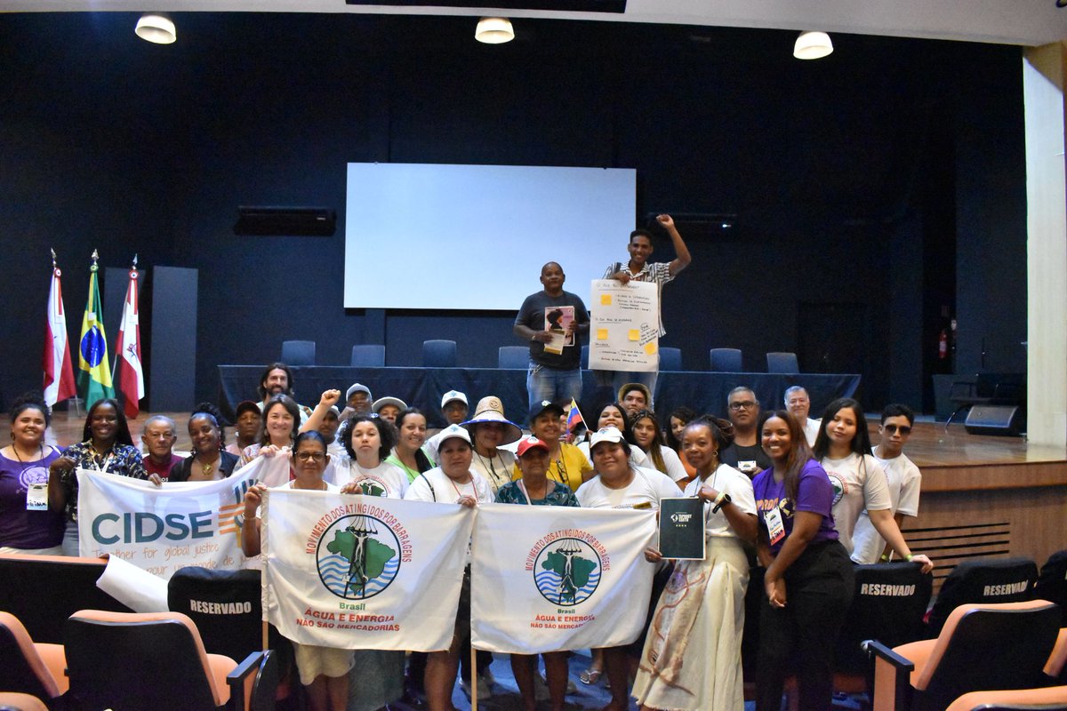 CIDSE's tweet photo. 🌍 The People's Summit in Belém has demonstrated the vital contribution of civil society, grassroots movements and indigenous peoples to climate solutions. 
🙅🏻‍♀️ Nothing should be decided at #COP30 without the involvement of the communities most affected. https://t.co/uMmqNwRyn6