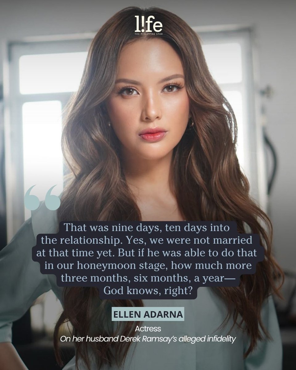 philstarlife's tweet image. &apos;#TRUSTISSUES&apos;

Ellen Adarna speaks out on Derek Ramsay’s alleged infidelity, saying she only recently learned about what took place early in their relationship. 

The actress took to her Instagram stories to post screenshots of what appeared to be messages coming from her…