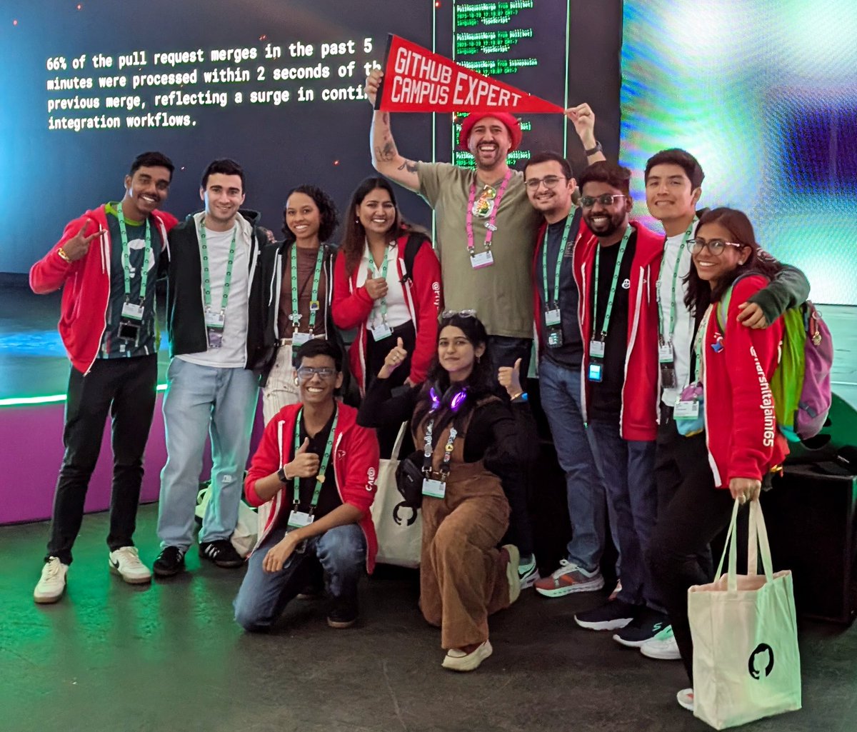 imanishbarnwal's tweet image. Back from #GitHubUniverse, still trying to take it all in.

Meeting @satyanadella, @kdaigle, @martinwoodward, the @GitHubEducation team, and so many mentors I’ve only known online… seeing them IRL felt truly special. ✨

Moments like these remind me why community matters. I am…