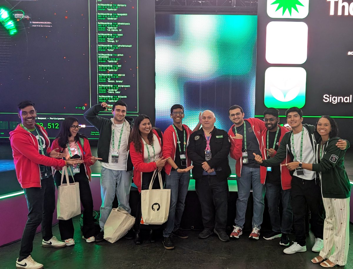 imanishbarnwal's tweet image. Back from #GitHubUniverse, still trying to take it all in.

Meeting @satyanadella, @kdaigle, @martinwoodward, the @GitHubEducation team, and so many mentors I’ve only known online… seeing them IRL felt truly special. ✨

Moments like these remind me why community matters. I am…